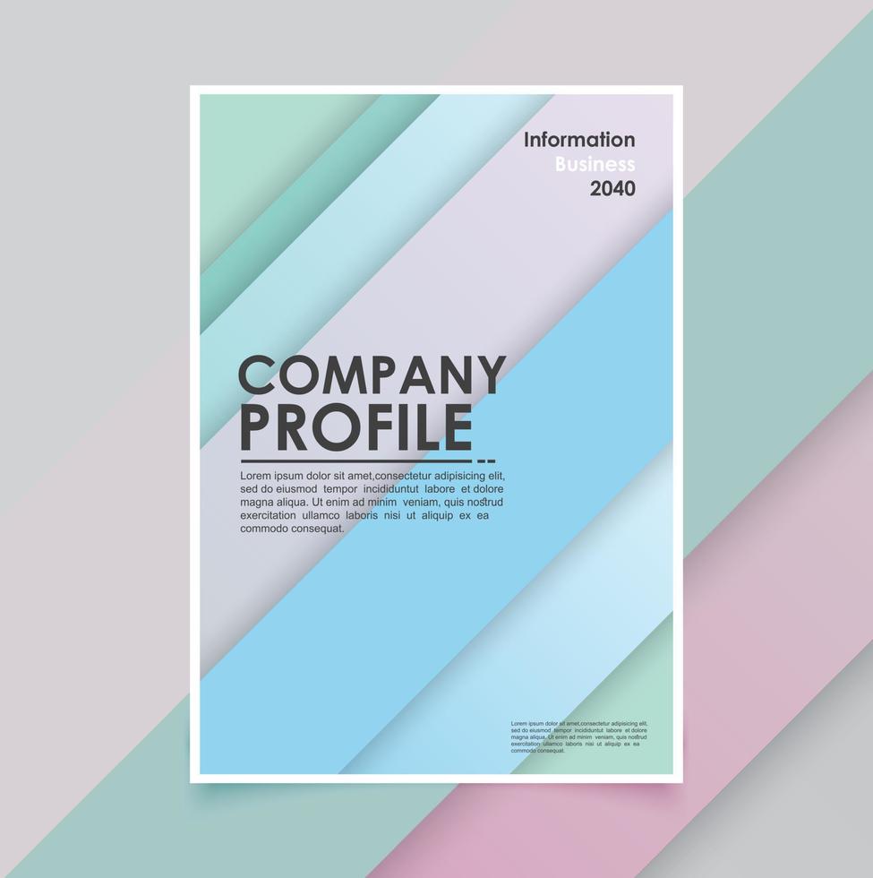 Modern business brochure template minimals vector