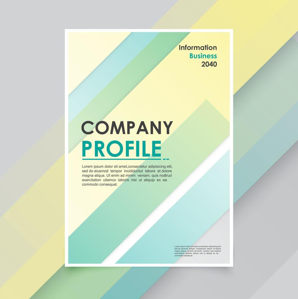 Modern business brochure template minimals vector