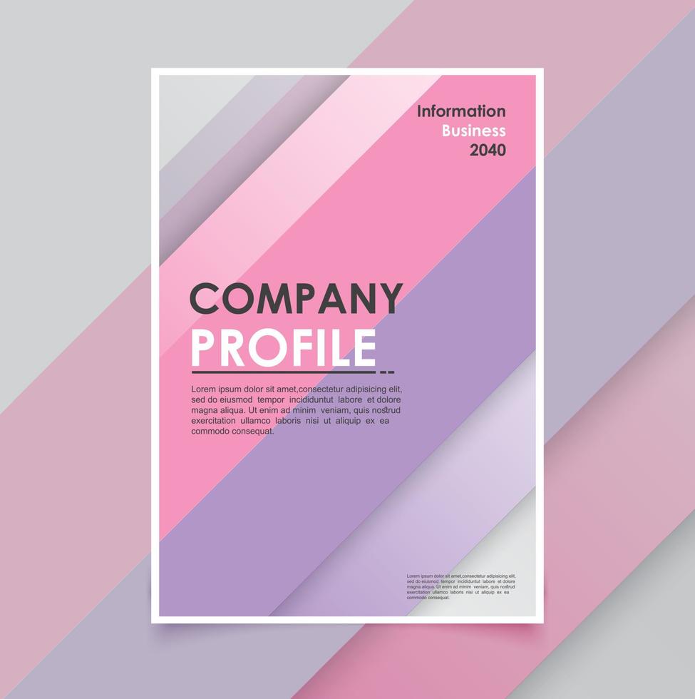 Modern business brochure template minimals vector