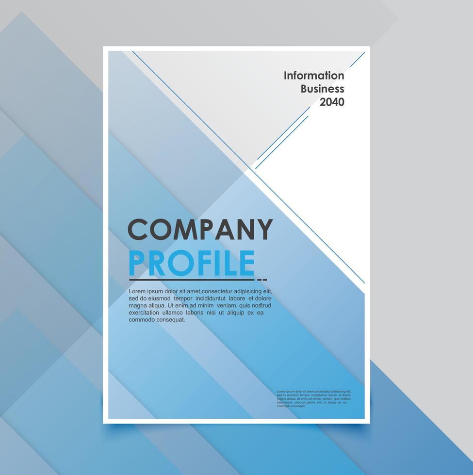 Modern business brochure template minimals vector