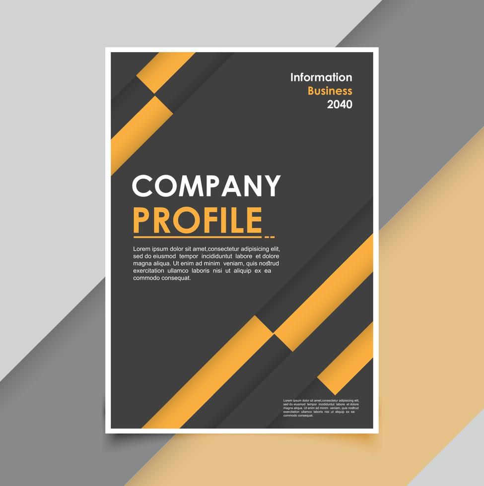 Modern business brochure template minimals vector