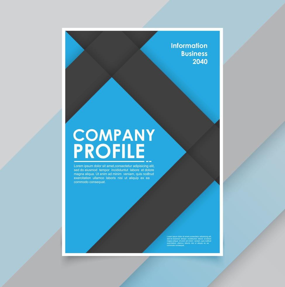 Modern business brochure template minimals vector