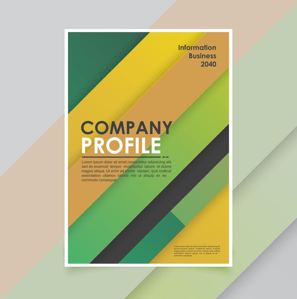 Modern business brochure template minimals vector