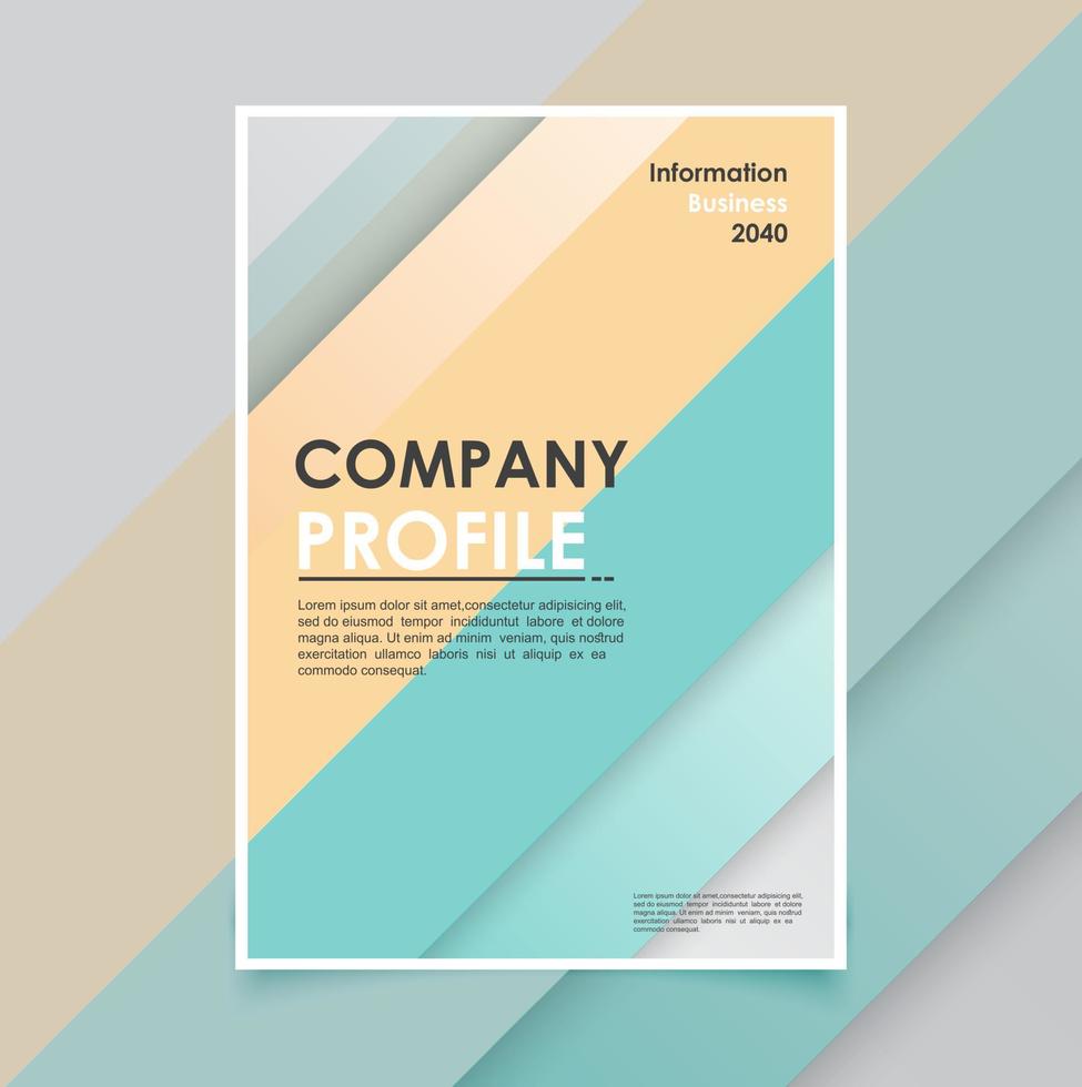 Modern business brochure template minimals vector