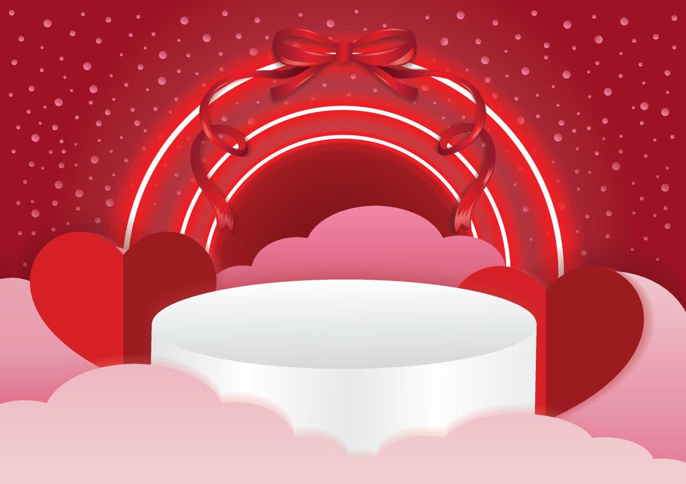 Happy valentine's day background vector stand design