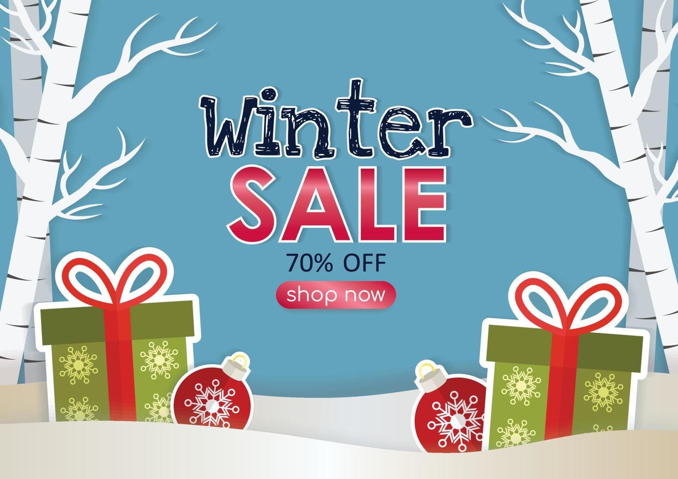 winter season sale special offer sale product display and background vector