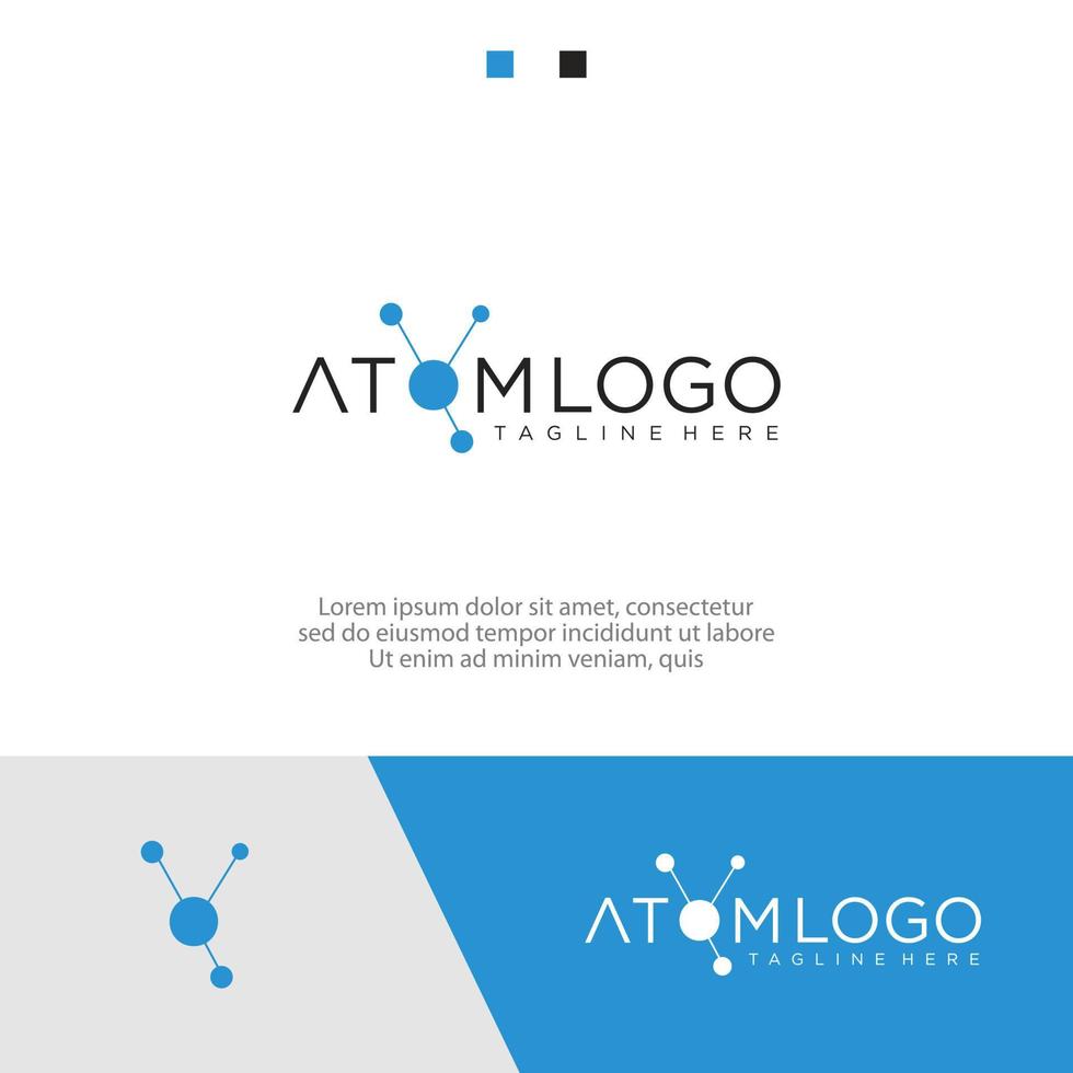 stock de vector de diseño de icono de logotipo de átomo de neutrón. diseño de logotipo de átomo de ciencia