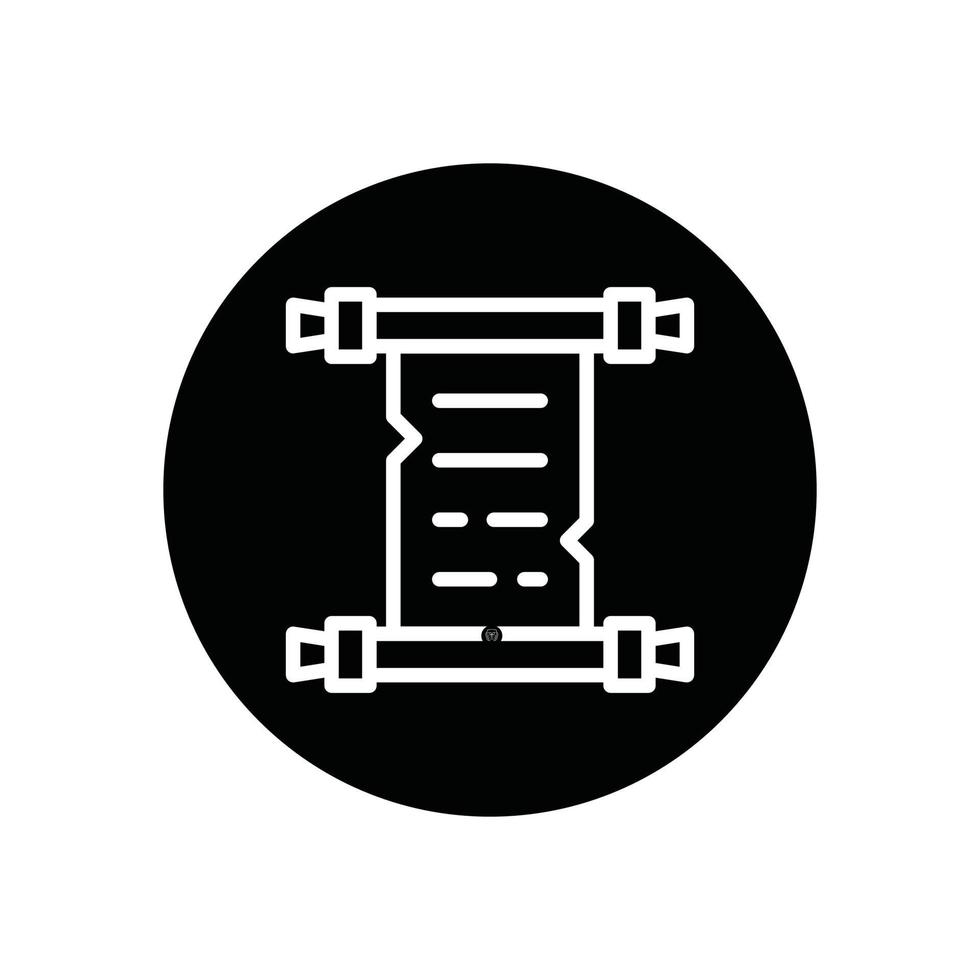 old scroll glyph icon vector