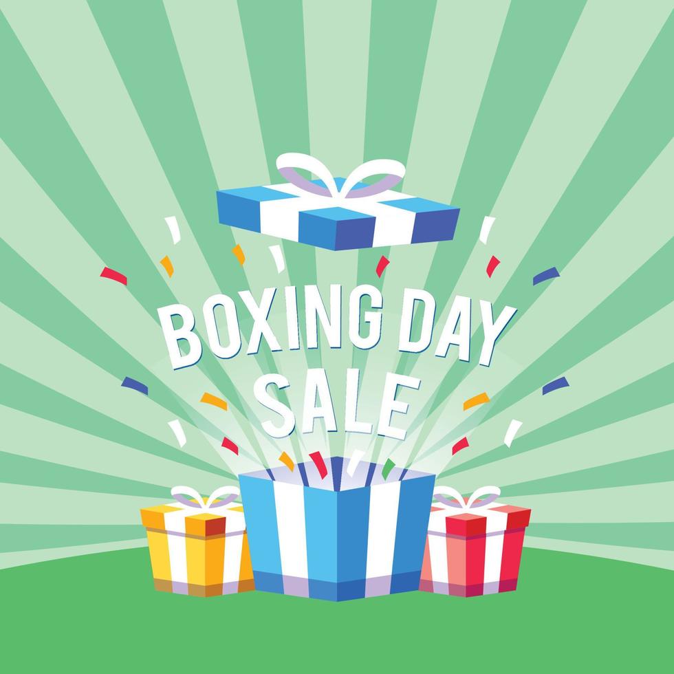 Flat design boxing day sale banner background vector