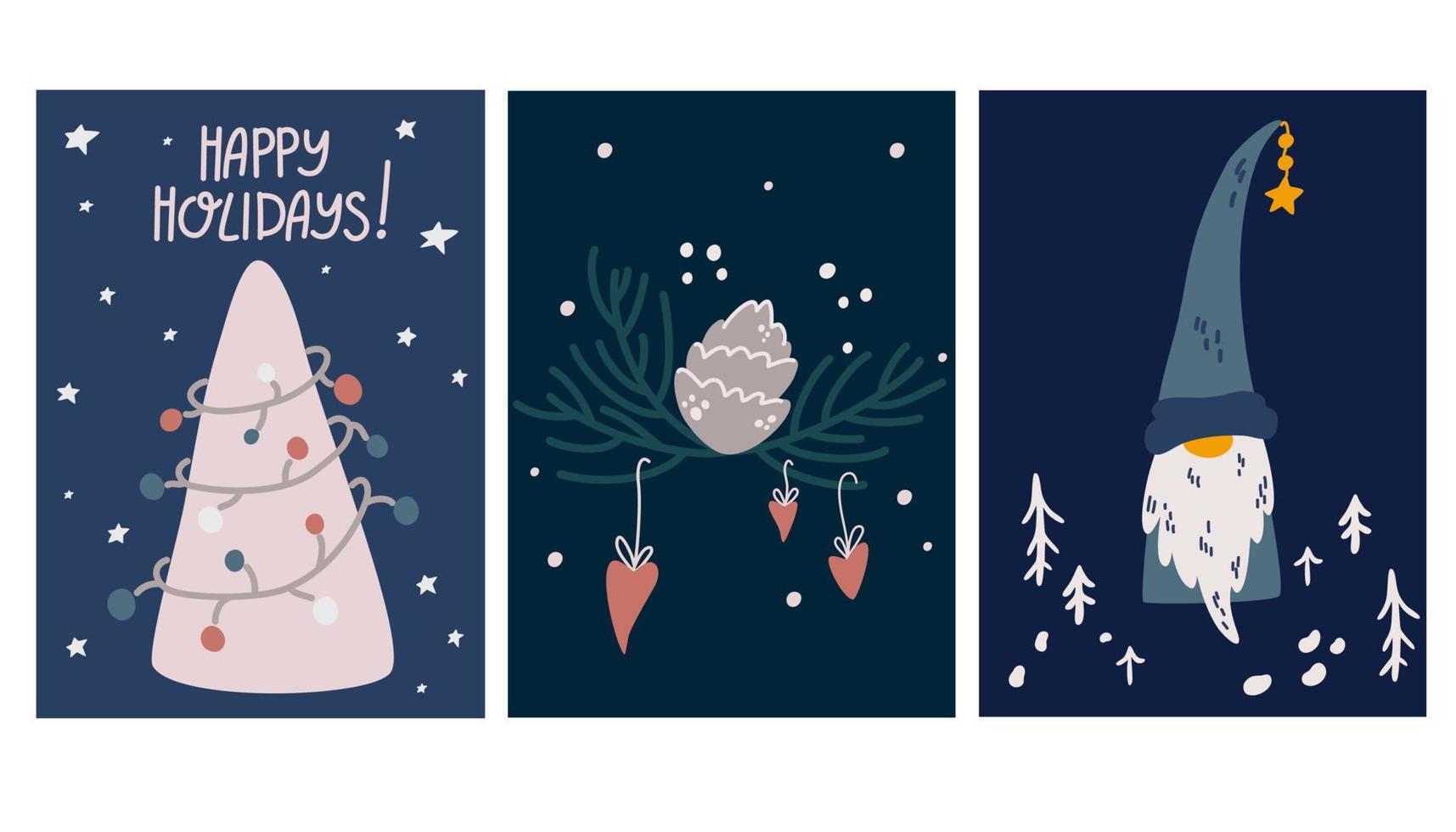 feliz navidad tarjeta de felicitación. tarjeta de felicitación de tema de  invierno. feliz año nuevo, tarjetas