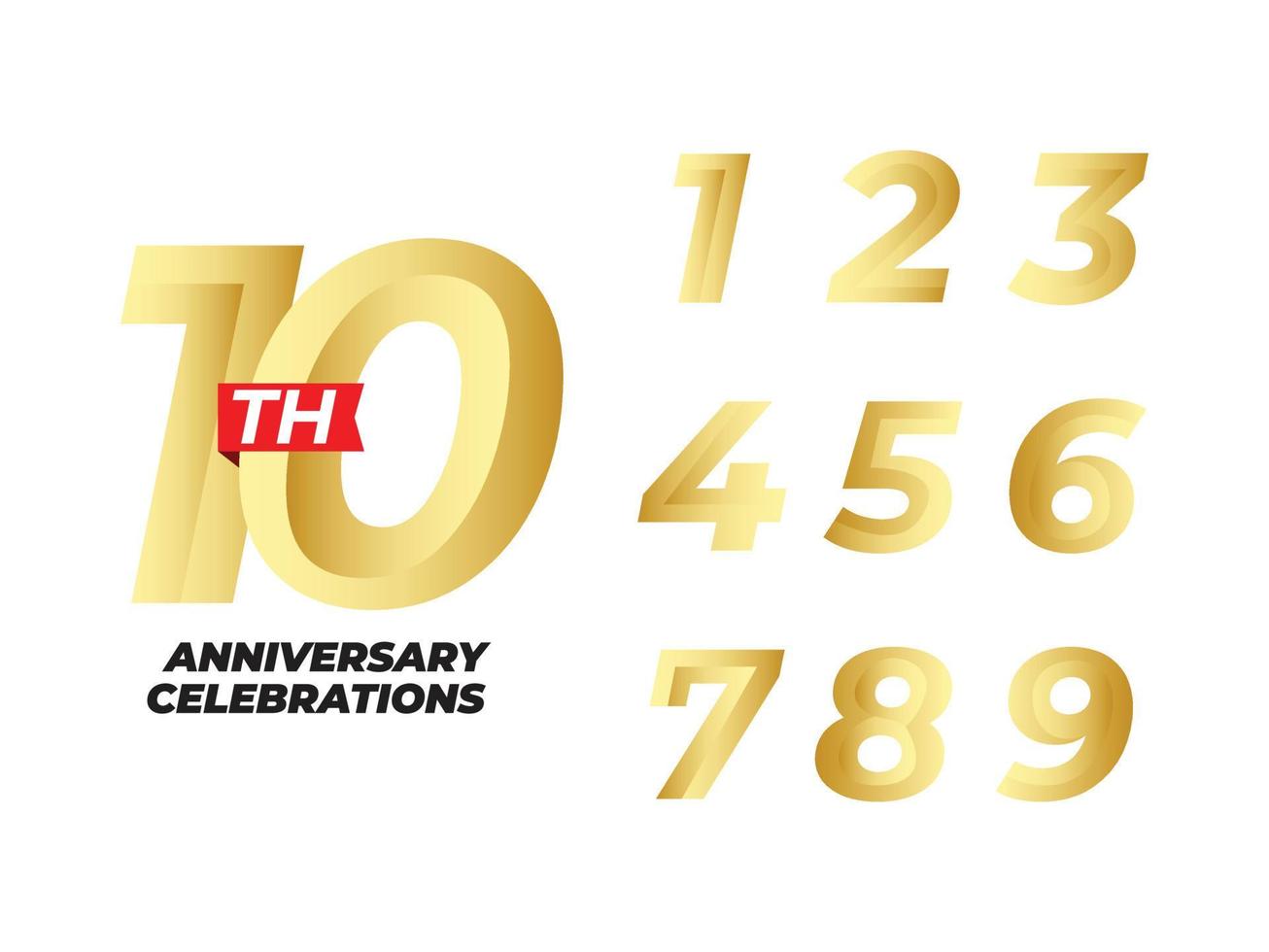 plantilla de colección de logotipo de celebraciones de aniversario vector