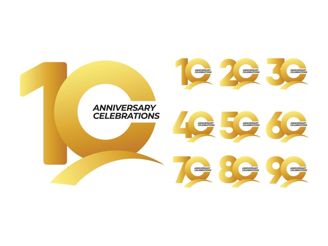 anniversary celebrations Logo Colletions Template vector