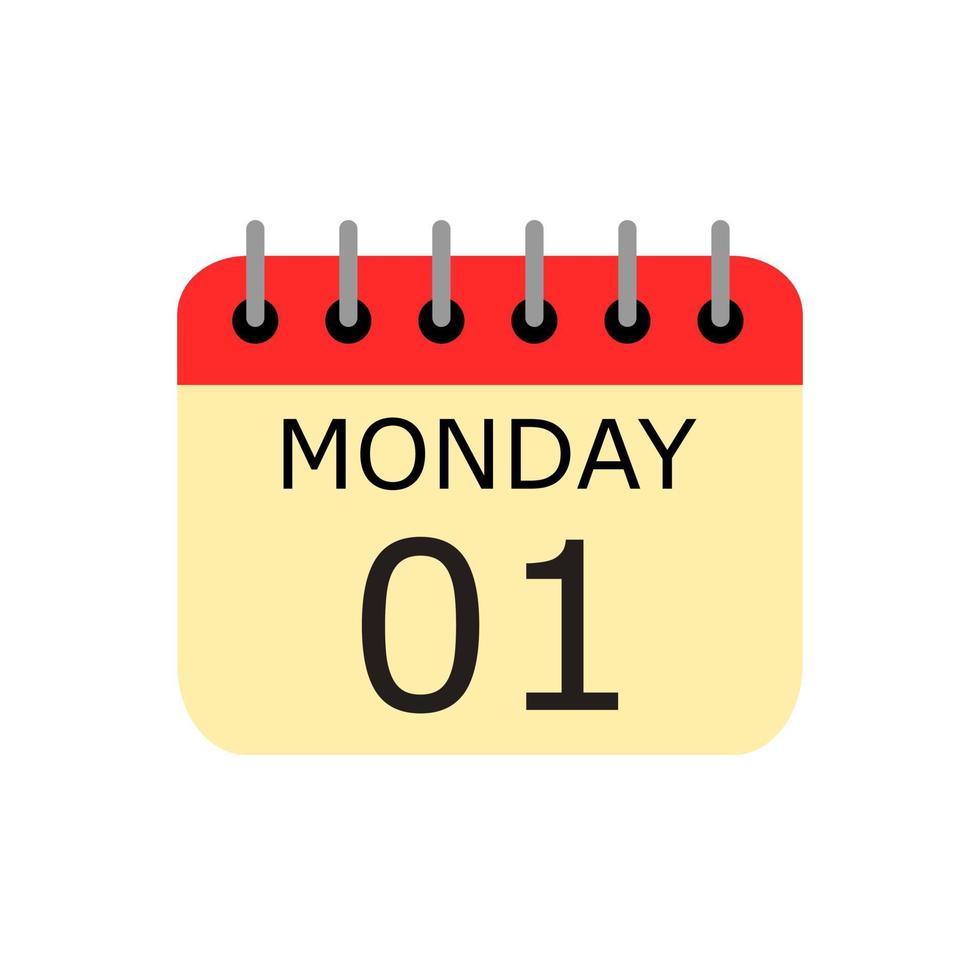 Calendar flat icon. Calendar vector or clipart.