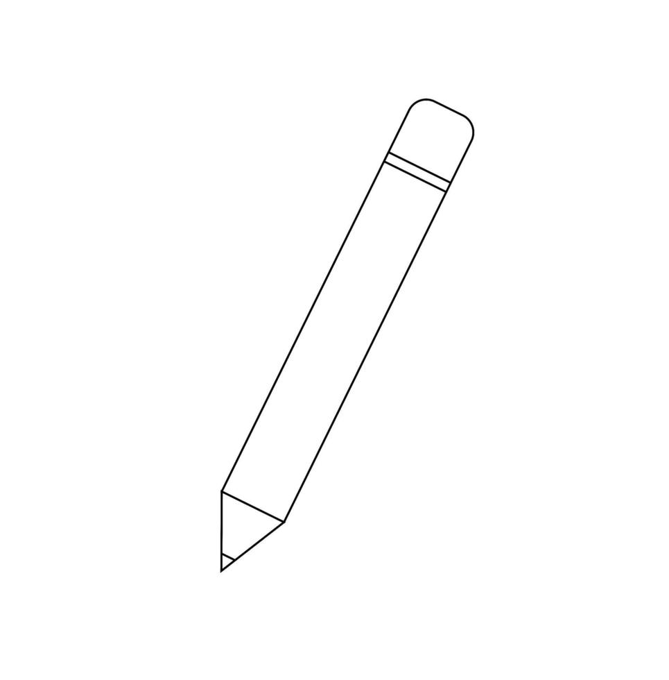 arte de línea de lápiz. icono de lápiz. vector