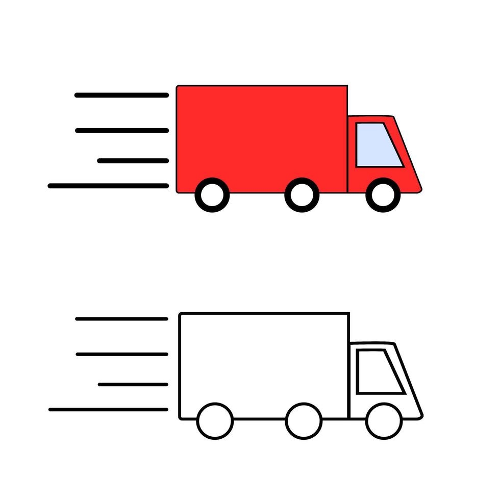 Delivery truck icon. Fast delivery concept. vector