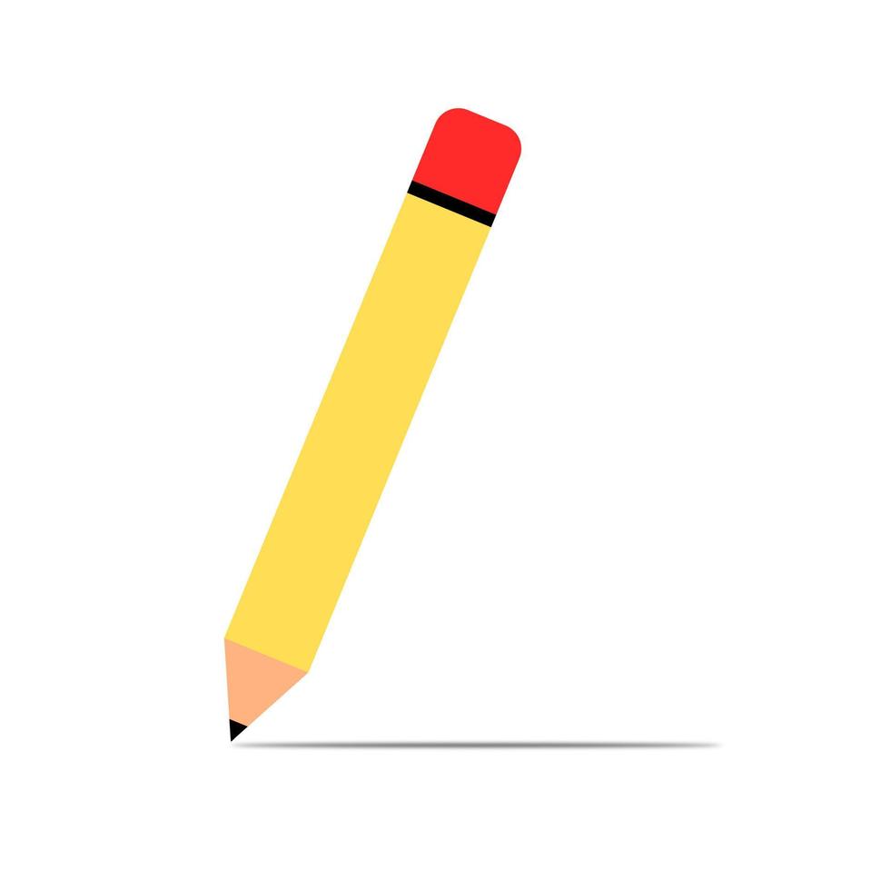 Yellow colored pencil clipart. Pencil icon. vector