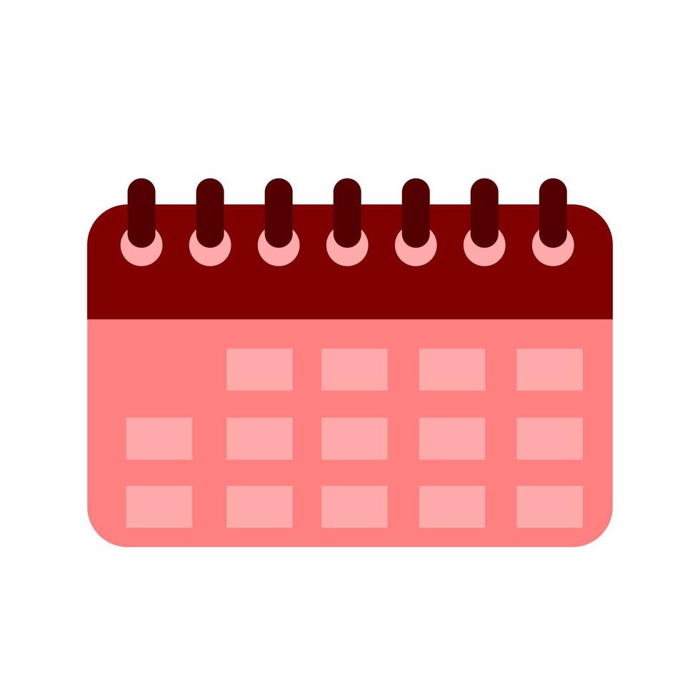 icono de calendario plano. vector de calendario o clipart.