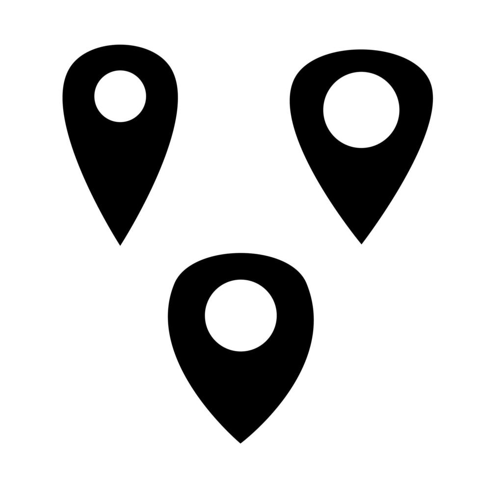 Location icon set. Set of drop pins. vector