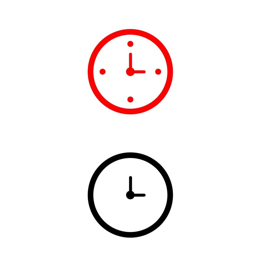 Clock icon set. Clock vector or clipart.