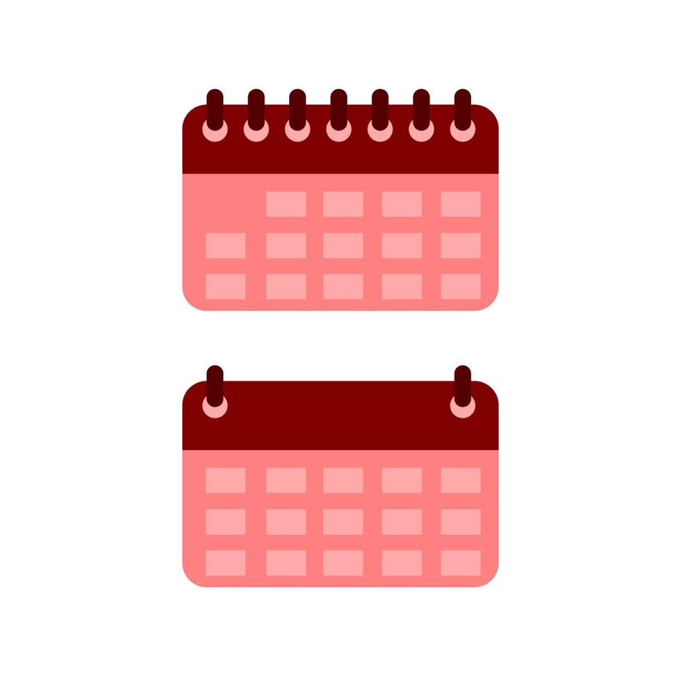 icono de calendario plano. vector de calendario o clipart.