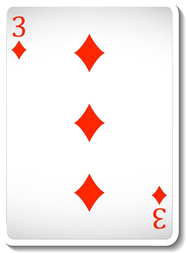 Ace of Diamonds Playing Card Isolated vector