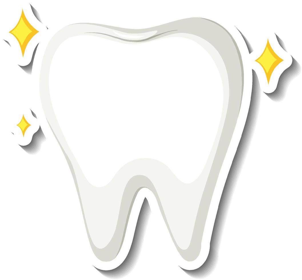 Isolated white tooth on white background vector