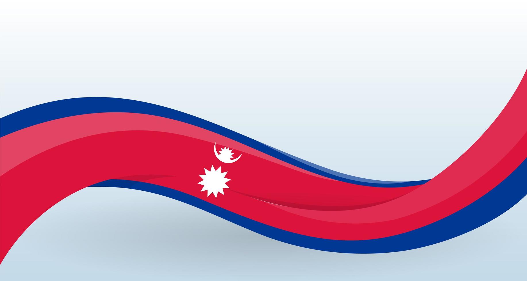 Nepal ondeando la bandera nacional. forma inusual moderna. plantilla de diseño para la decoración de folletos y tarjetas, carteles, pancartas y logotipos. ilustración vectorial aislada. vector