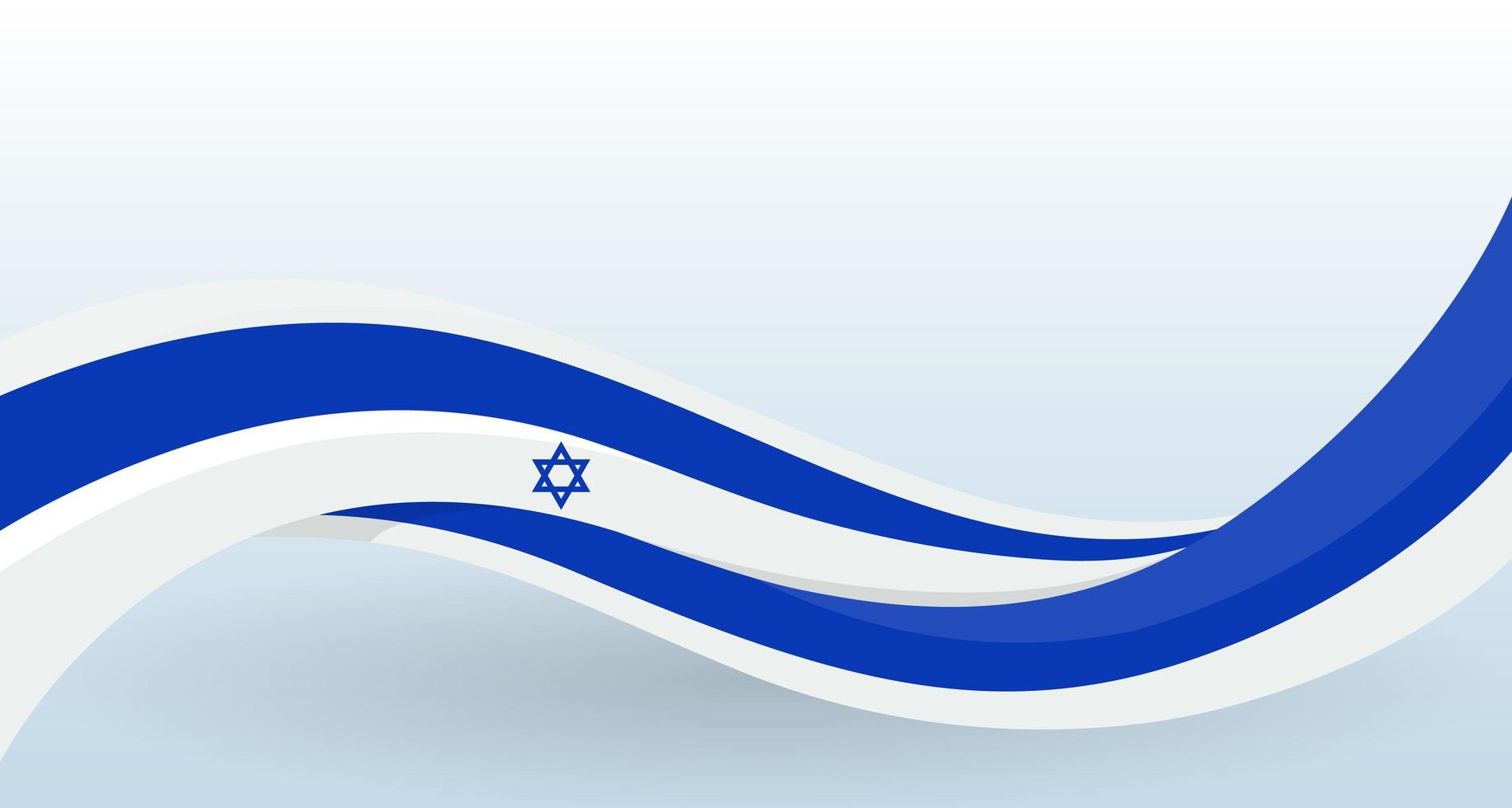 bandera nacional de israel. agitando forma inusual. plantilla de diseño para la decoración de folletos y tarjetas, carteles, pancartas y logotipos. ilustración vectorial aislada. vector