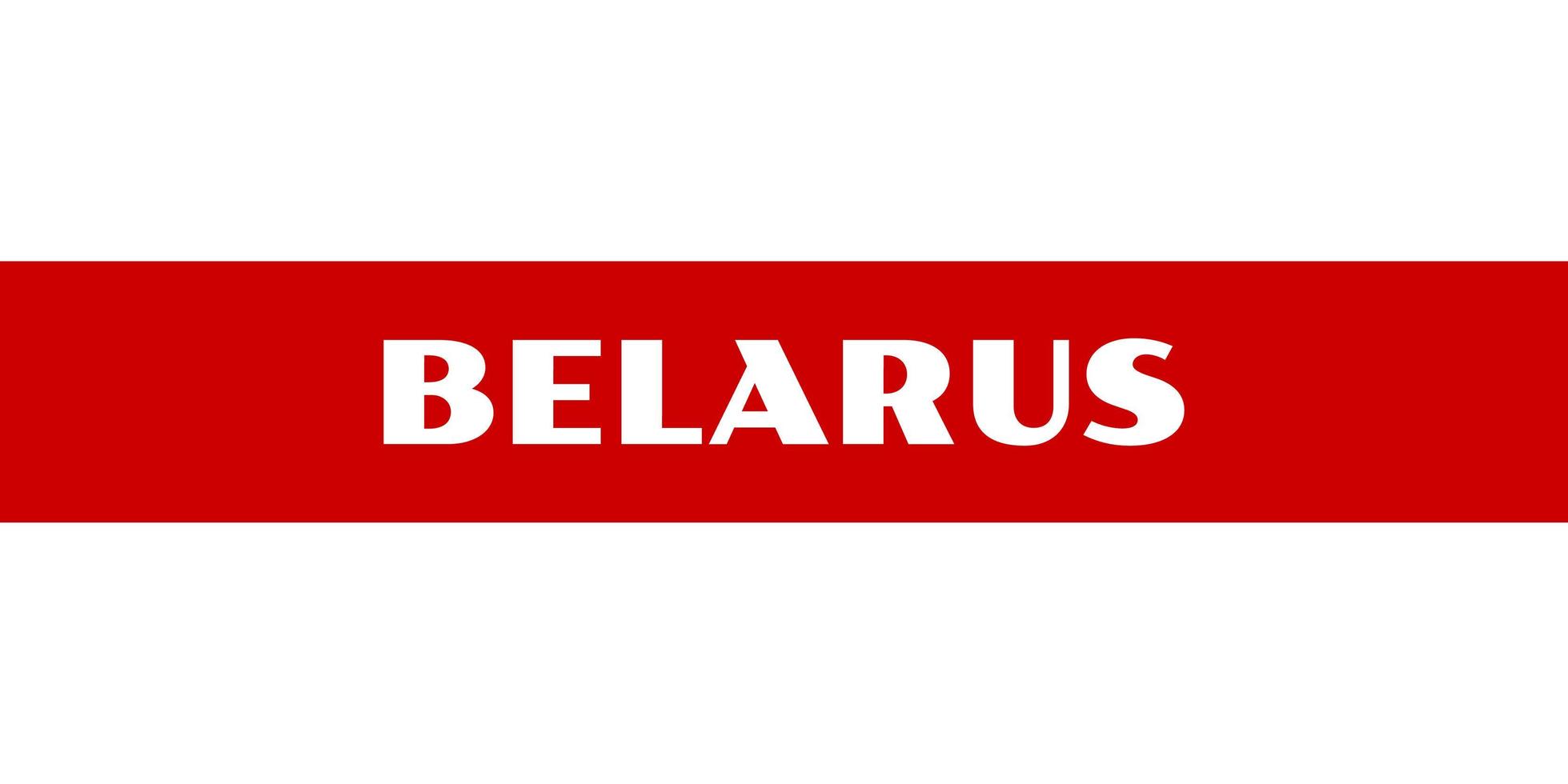 Flag of Belarus nation, isolated vector illustration. White and red variant flag of Belarusian Peoples Republic. Historical symbol of the state of Belarus.