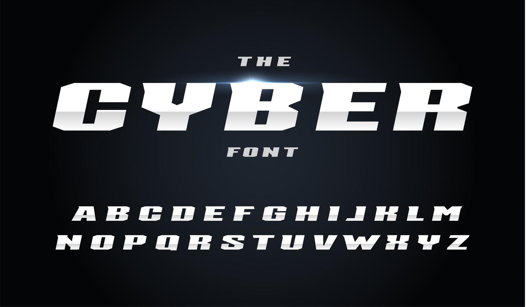 Cyber style letters set. Bold italic steel alphabet with slant. Font for fast and power effect, auto sport and new technology design. Vector typography design on black background.