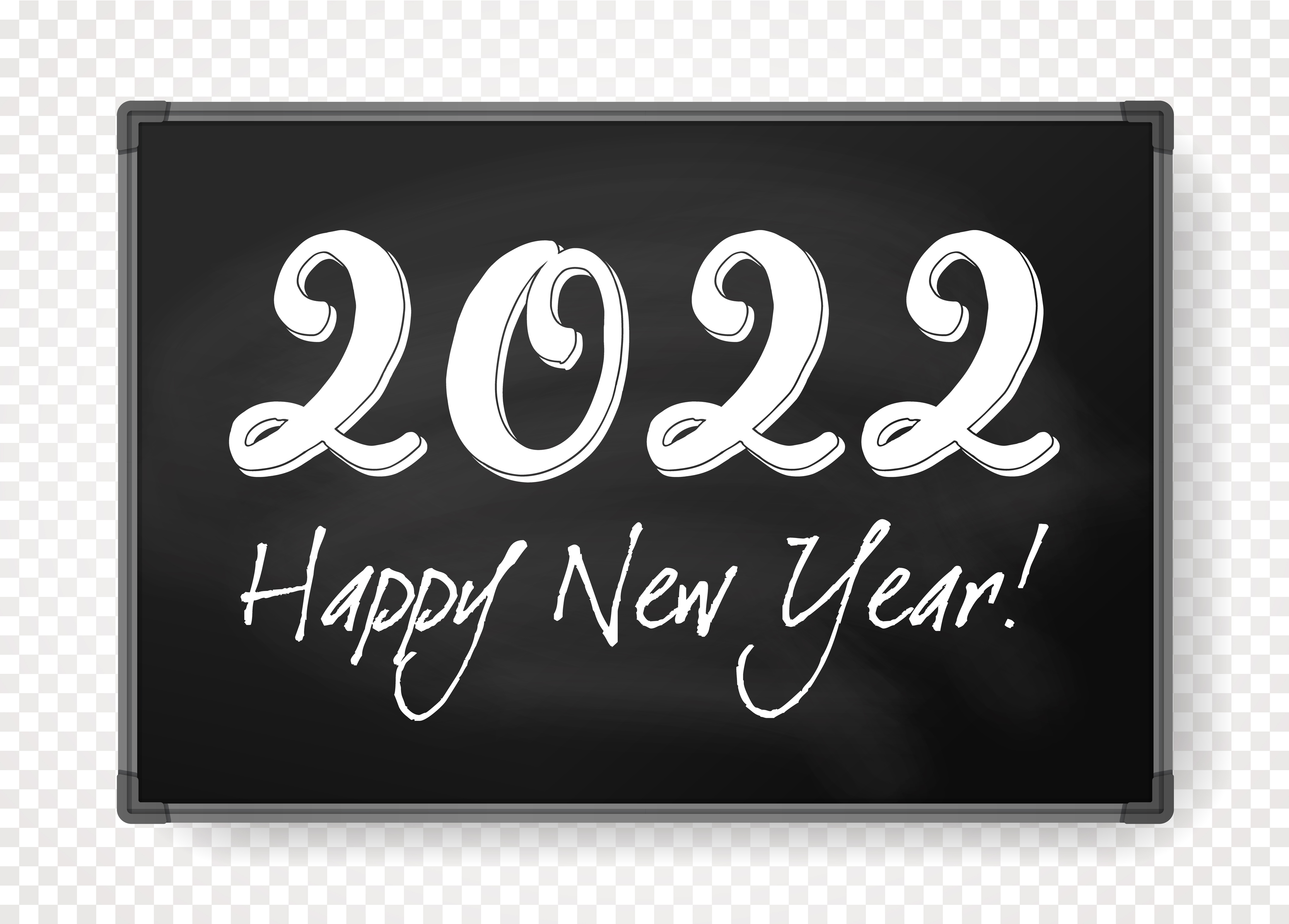 Billboard Christmas 2022 Happy New Year 2022 Chalk On Black School Chalkboard, New Year Numbers On  School Classroom Board, Note Board, Noticeboard Text For New Year Banner  Poster Billboard, Calendar Cover, Christmas Card 4263706 Vector