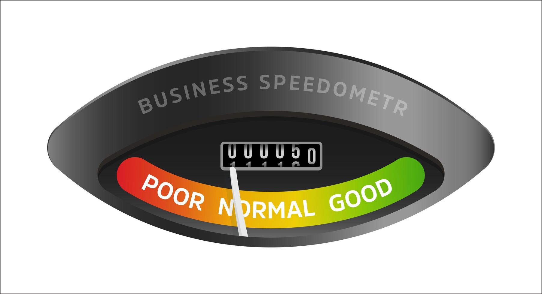 Isolated speedometer scale logo. Business performance measure illustration. Car dashboard equipment vector icon.