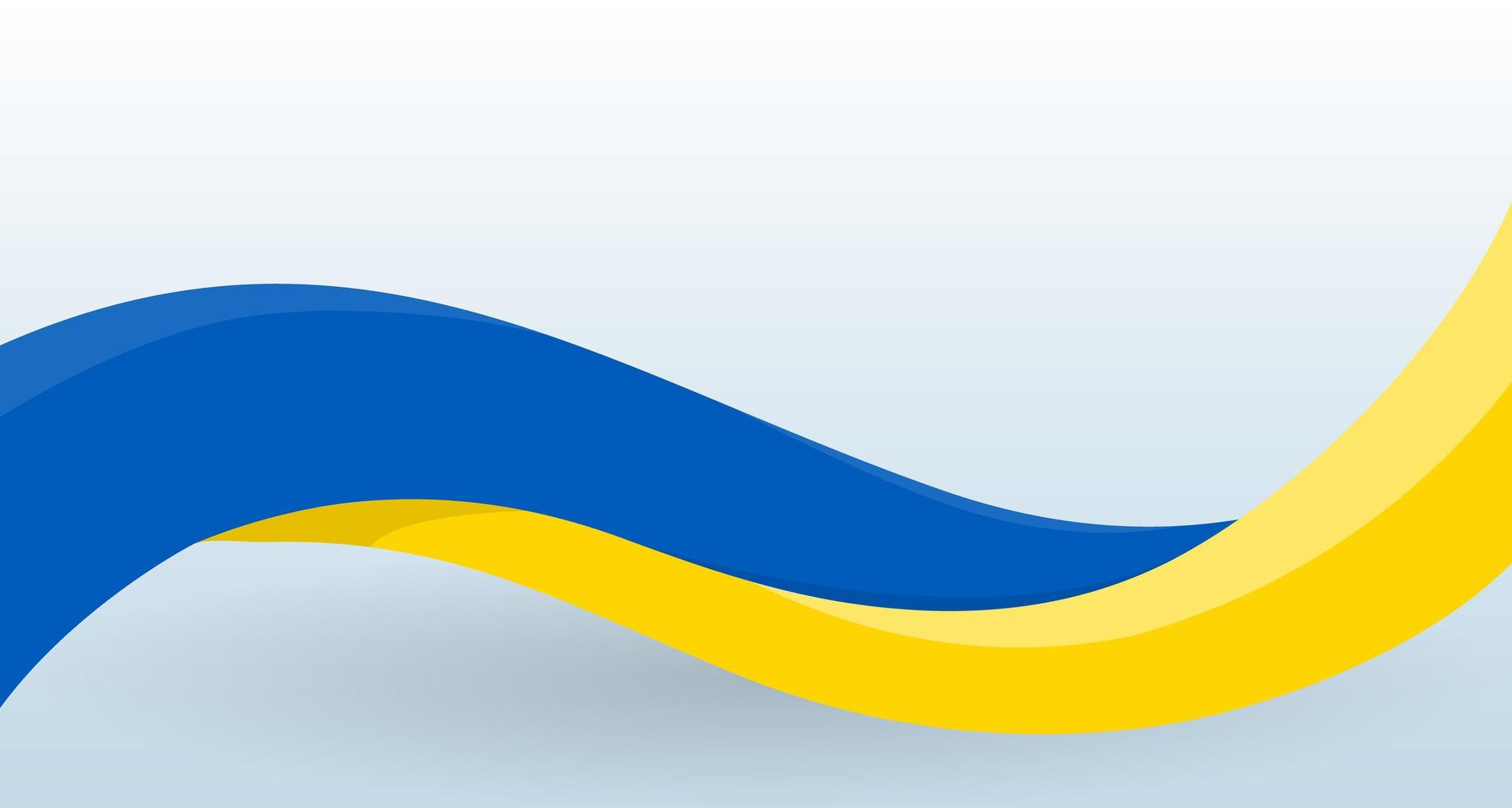 Ukrainian Waving National flag. Design template for decoration of flyer and card, poster, banner and logo. Isolated vector illustration.