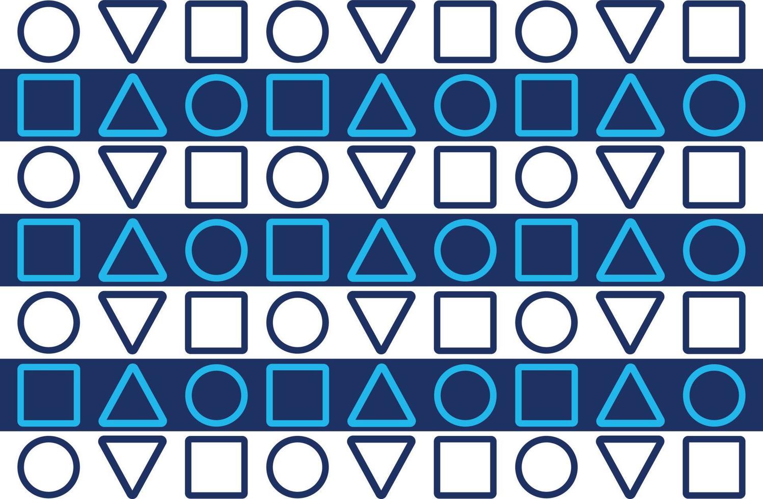 Abstract Circle, Square and Triangle Background Pattern vector