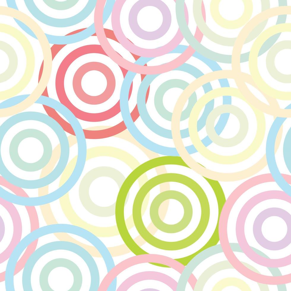 Abstract Colorful Circles Seamless Background Pattern vector