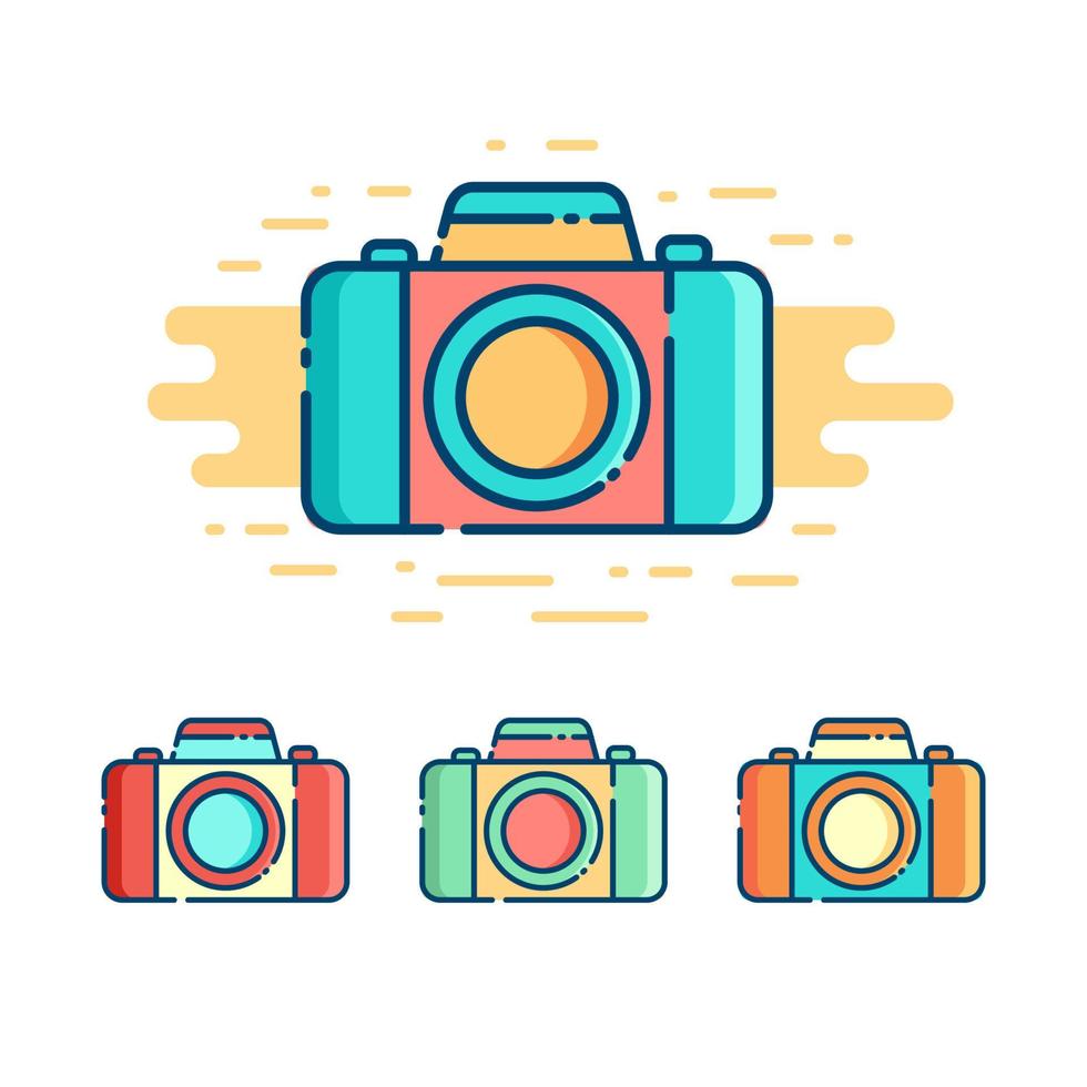 Photo camera logo vector