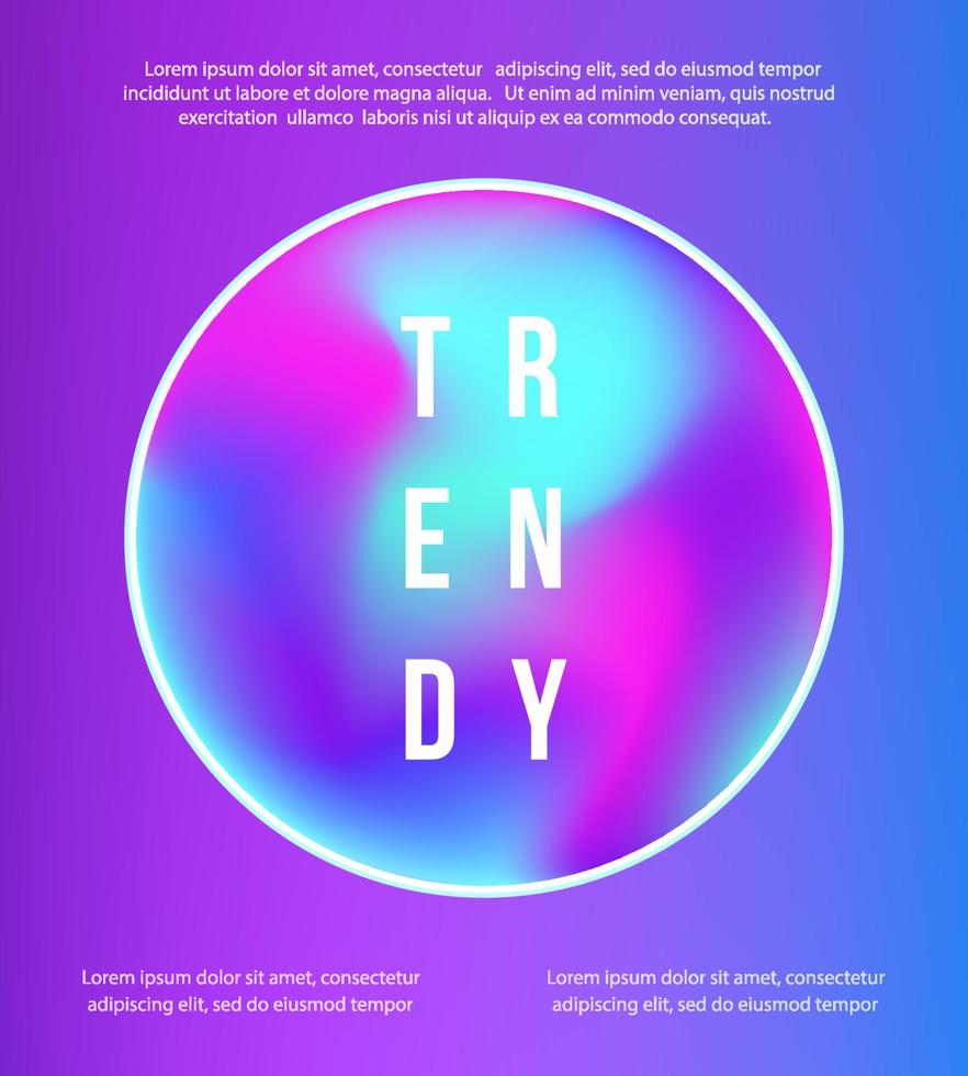 Retro 80s, 90s style modern holographic cover vector