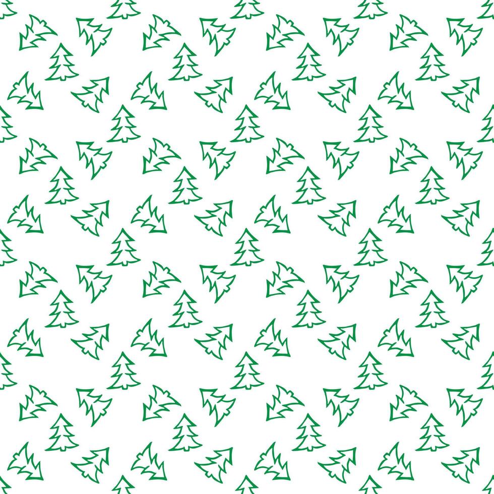 seamless pattern with christmas trees vector