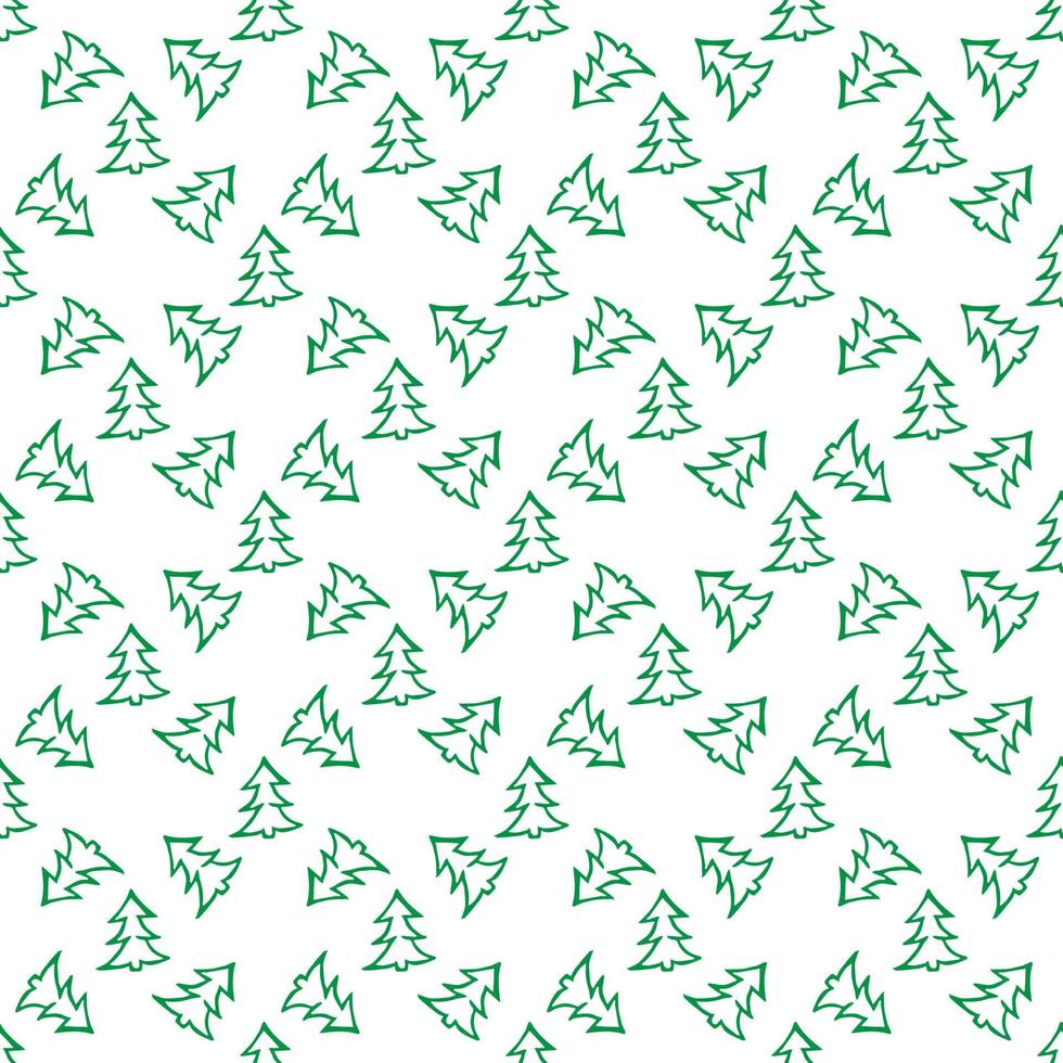 seamless pattern with christmas trees vector