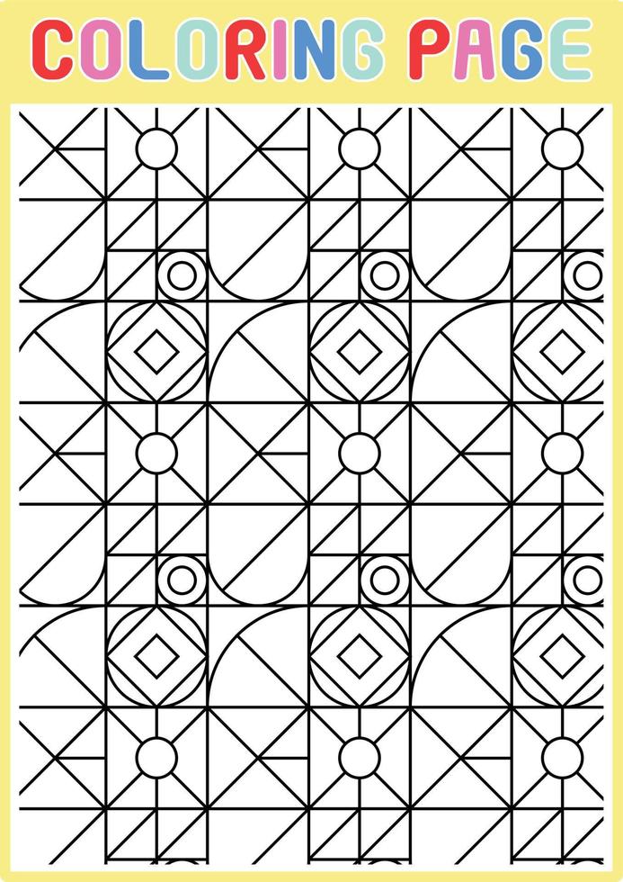 Coloring Pages Geometrical Adults Relaxing Pattern Abstract vector