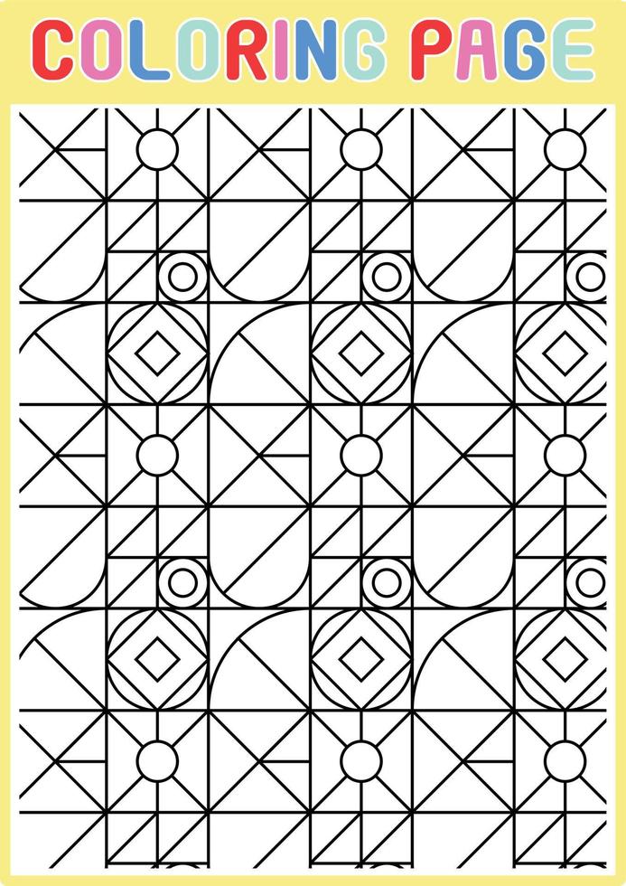 Coloring Pages Geometrical Adults Relaxing Pattern Abstract vector