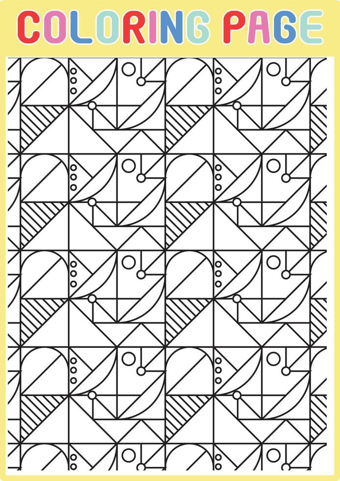 Coloring Pages Geometrical Adults Relaxing Pattern Abstract vector