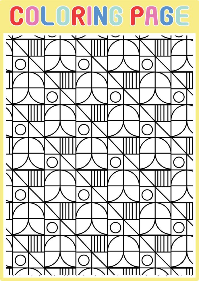 Coloring Pages Geometrical Adults Relaxing Pattern Abstract vector