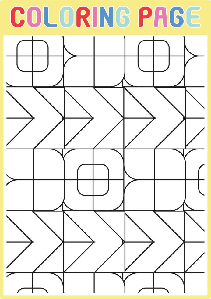Coloring Pages Geometrical Adults Relaxing Pattern Abstract vector