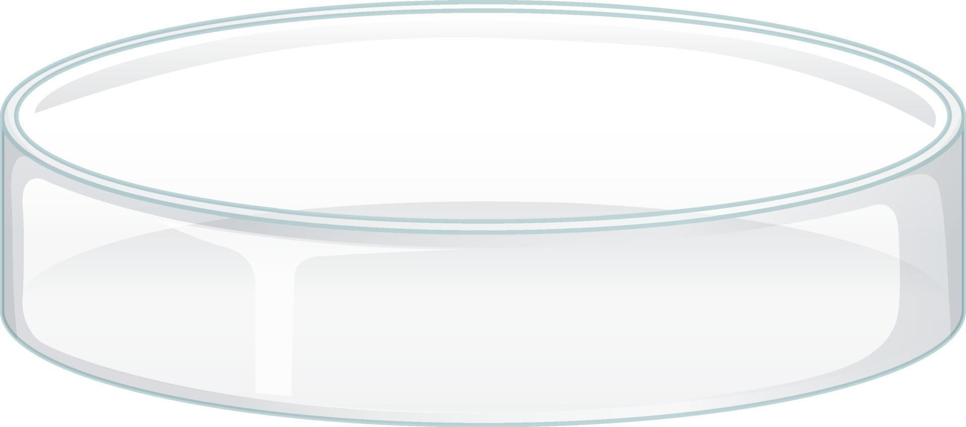 Simple transparent glass container vector