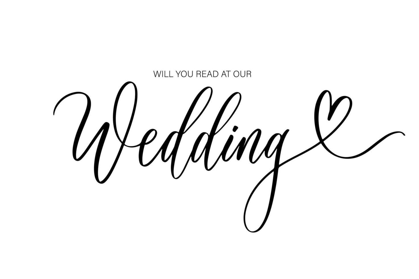Will you read at our Wedding. Bridesmaid Ask Card, wedding invitation, Bridesmaid party Gift Ideas, Wedding Card. vector