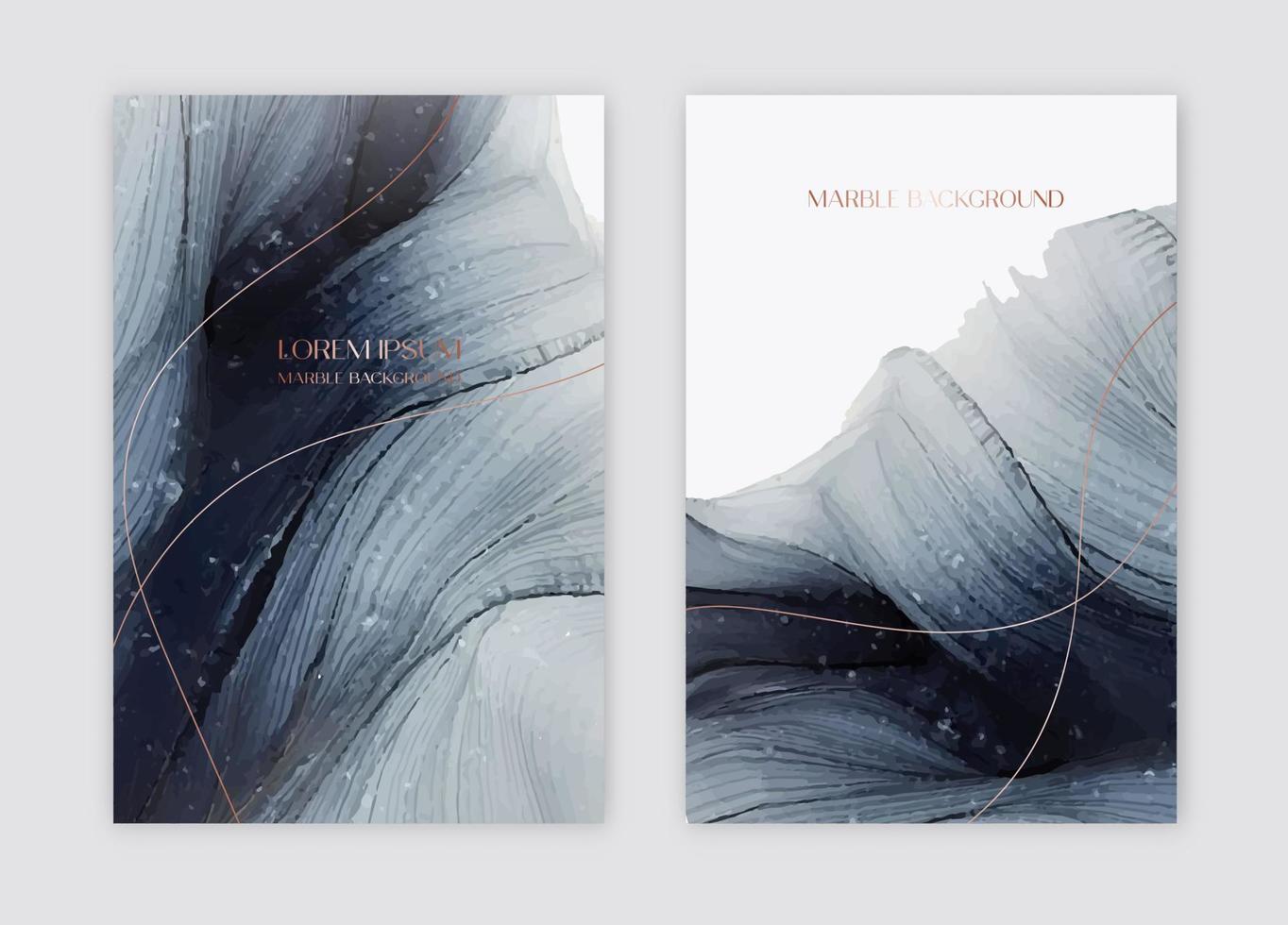 Marble watercolor vintage card presentation, flyer, invitation card, template design. vector