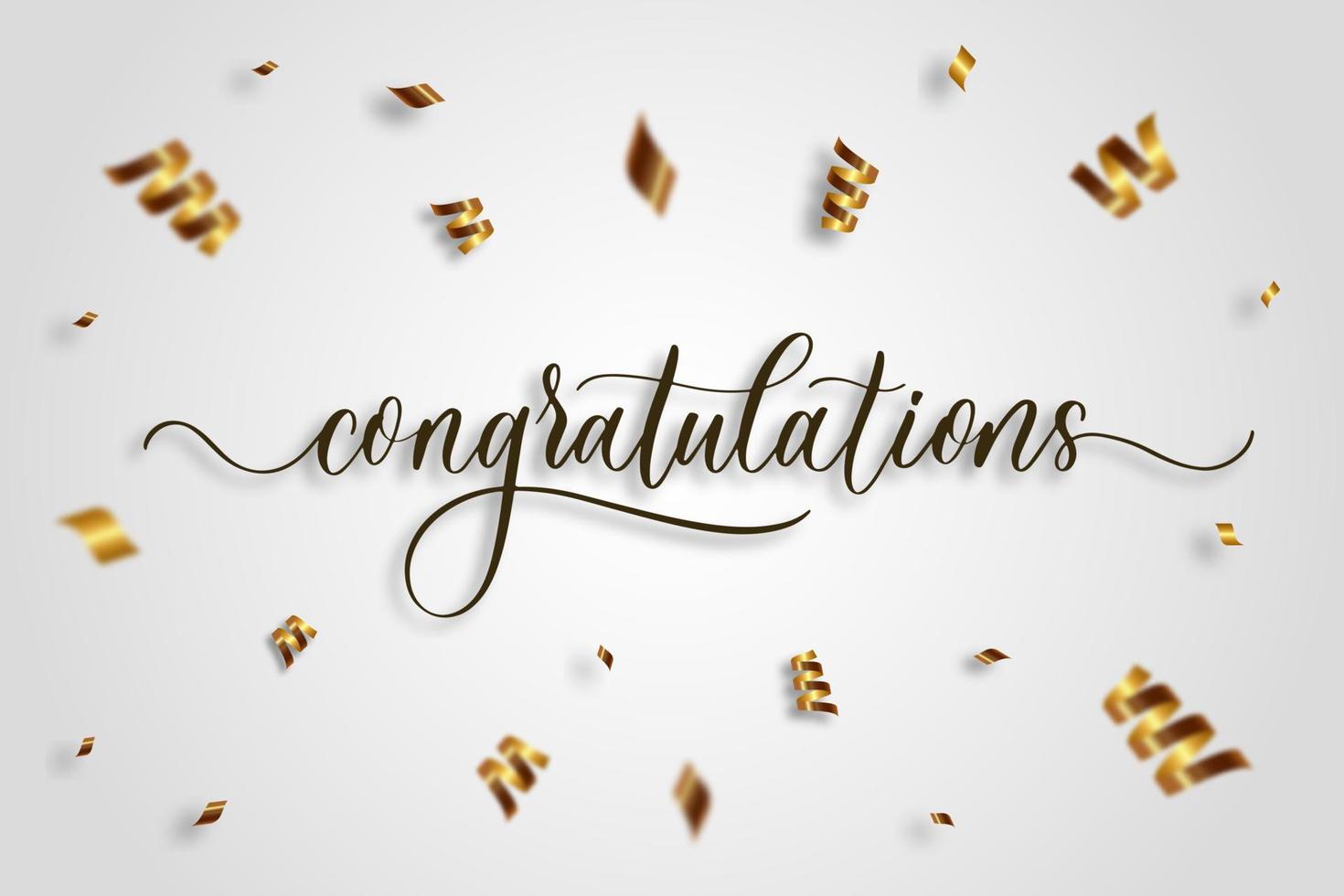 CONGRATULATIONS Hand lettering. Handmade vector calligraphy.