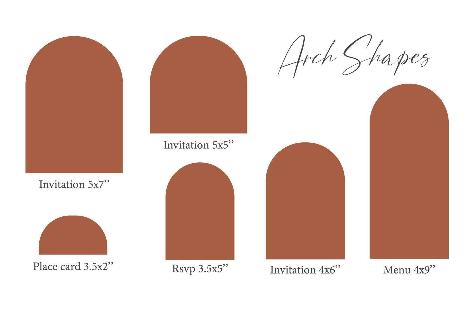 Arch Shape template, Arch Wedding invitations, laser cut invitation Arch Shape template, Arch Wedding invitations, laser cut invitation