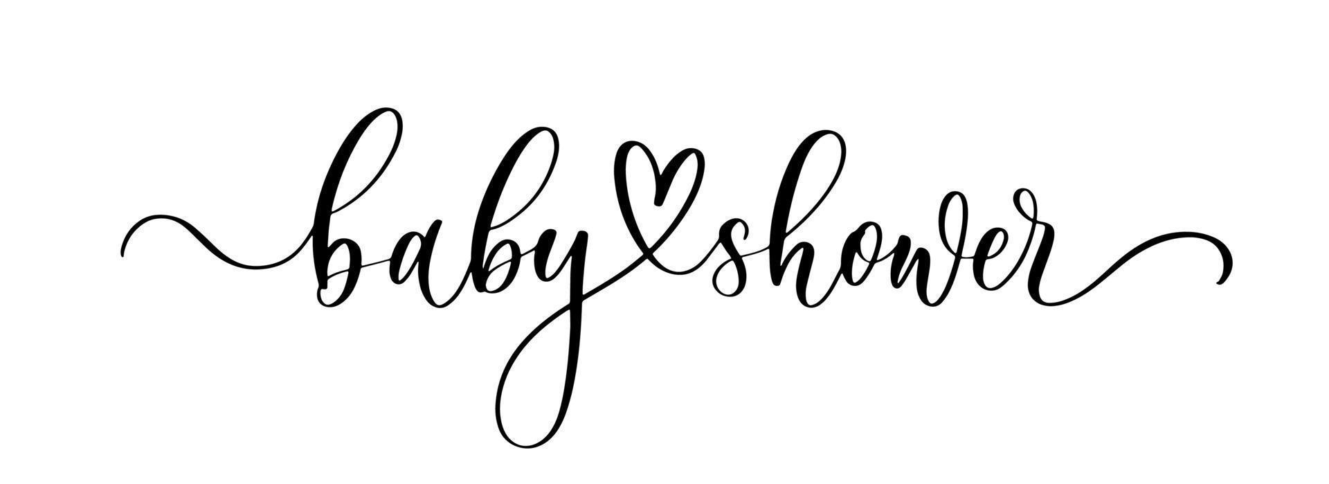 Baby Shower. Wavy elegant calligraphy spelling for decoration on holidays. vector